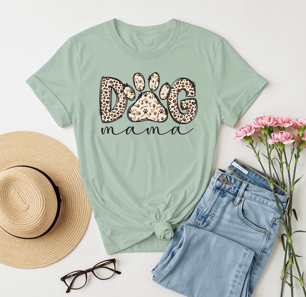 Dog Mama Colorful Short Sleeve Shirt