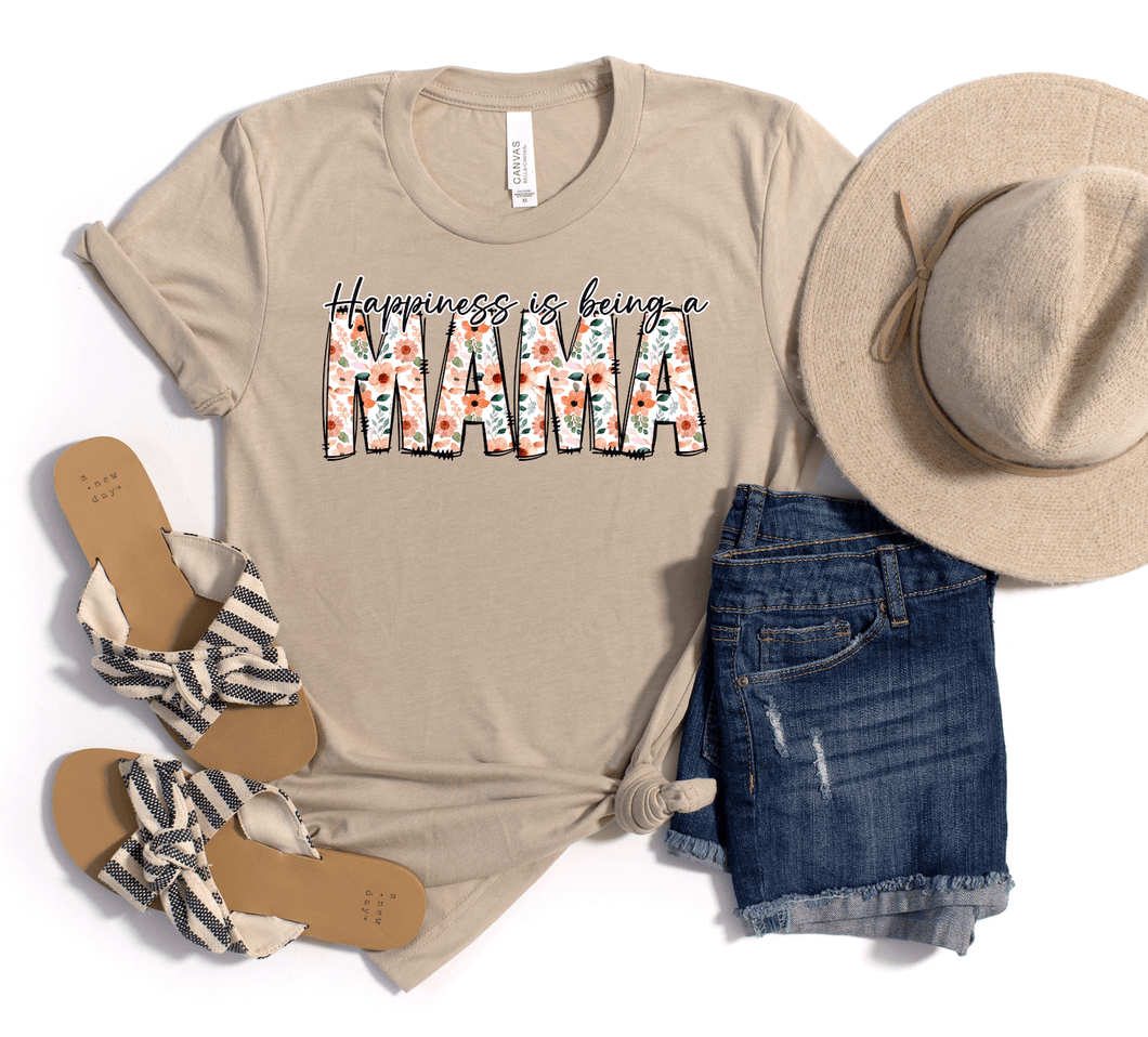 Happiness Is Being a Mama Short Sleeve Shirt