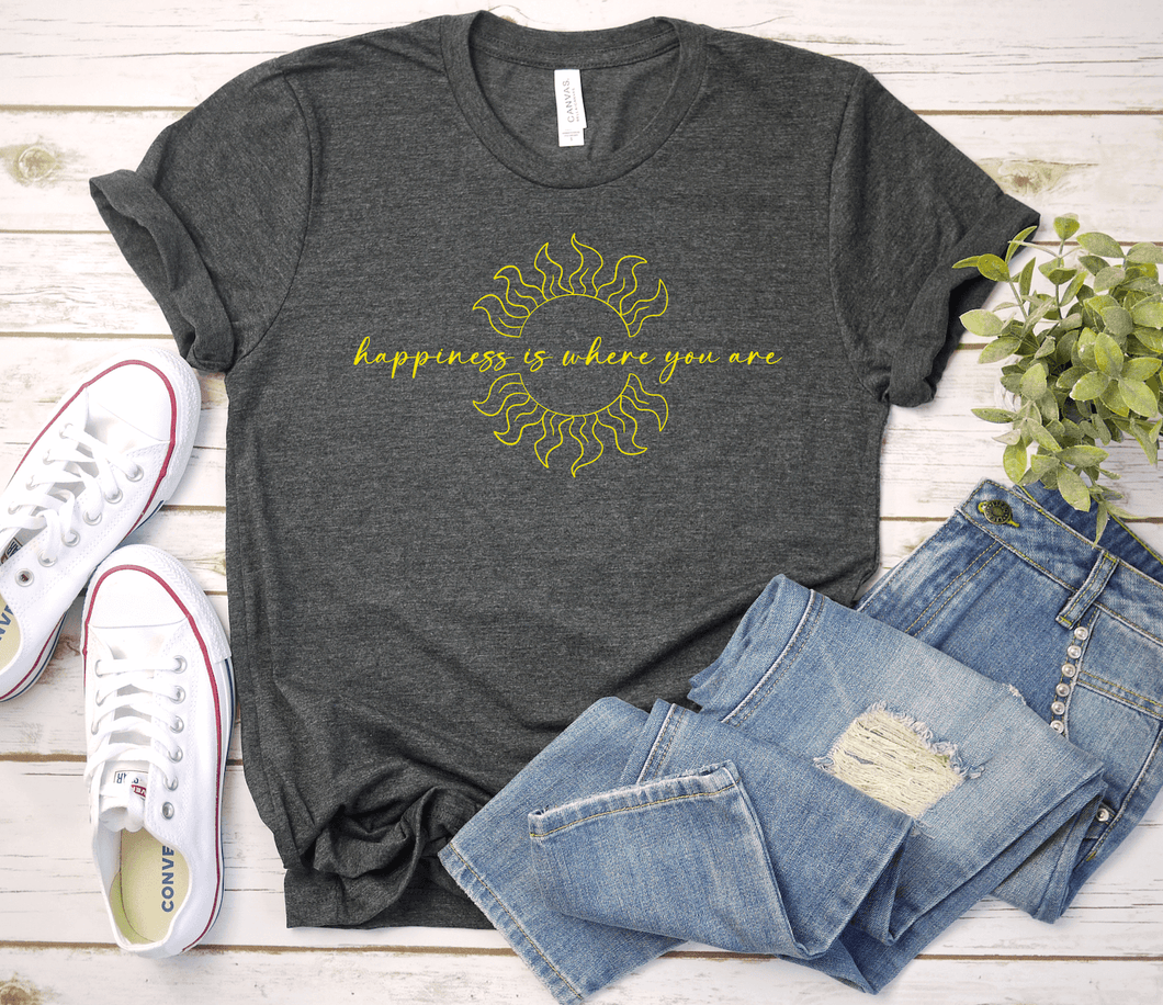 Happiness Is Where You Are Short Sleeve Shirt