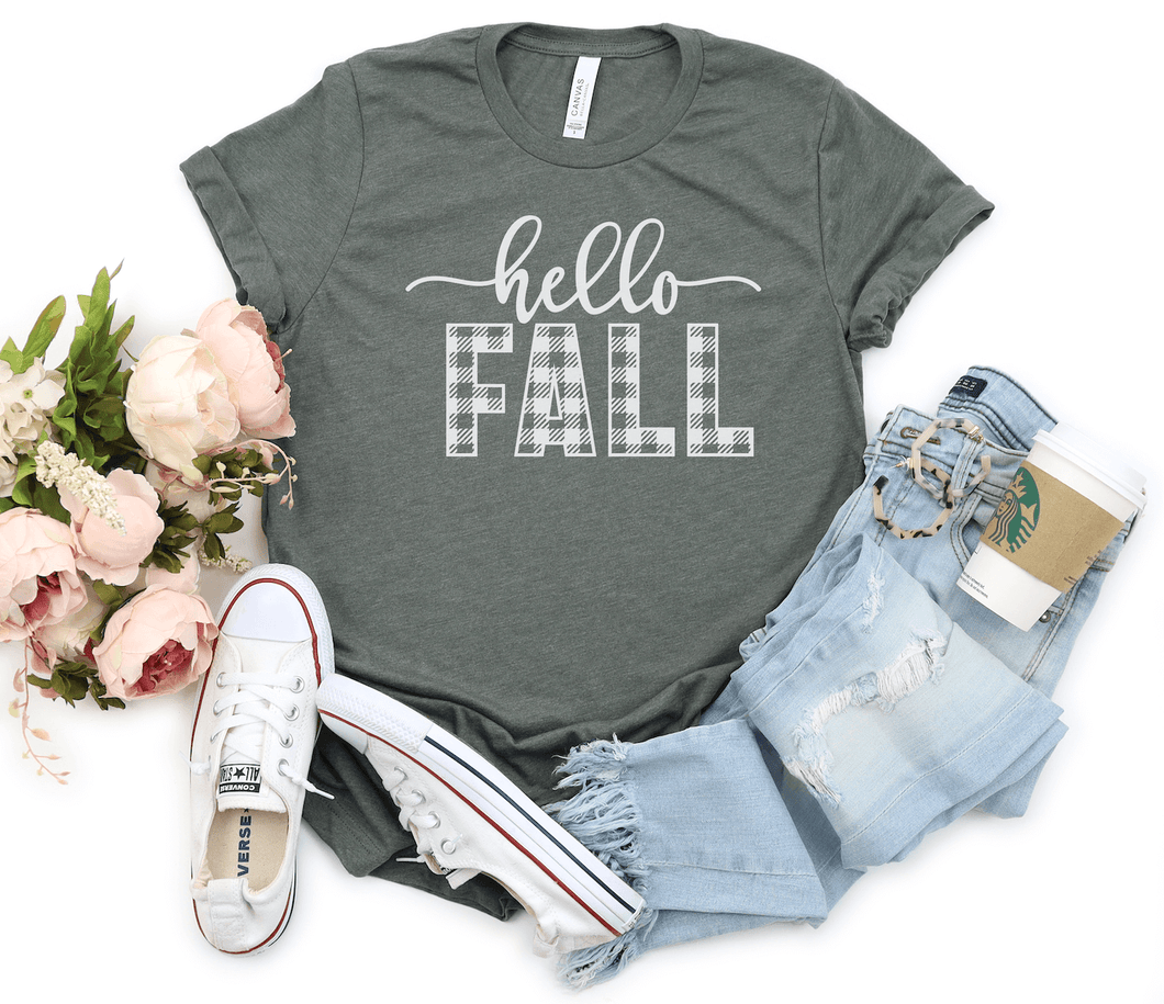 Hello Fall Short Sleeve Shirt