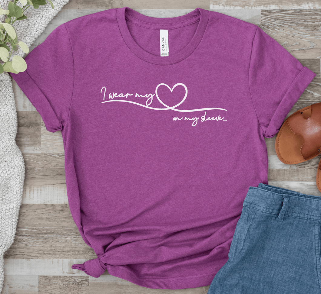 I Wear My Heart On My Sleeve Short Sleeve Shirt