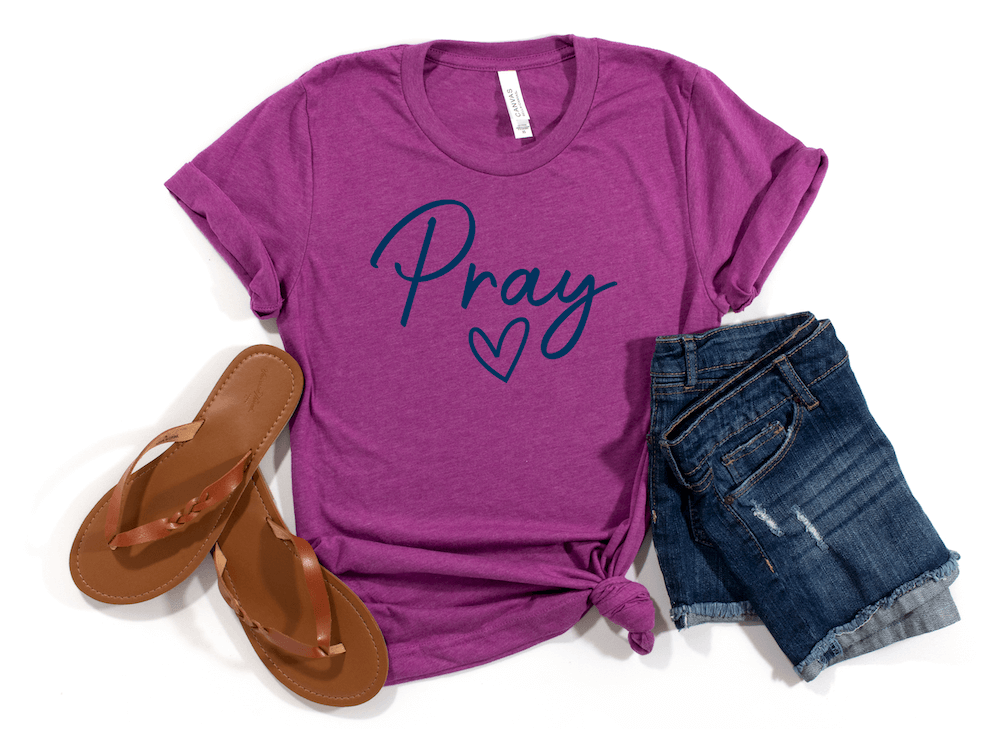 Pray Heart Short Sleeve Shirt