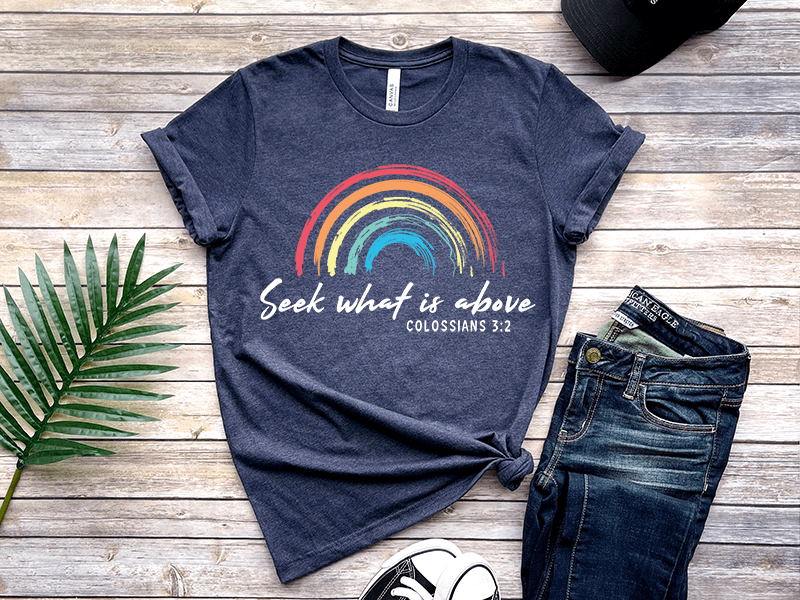 Seek What Is Above Short Sleeve Shirt