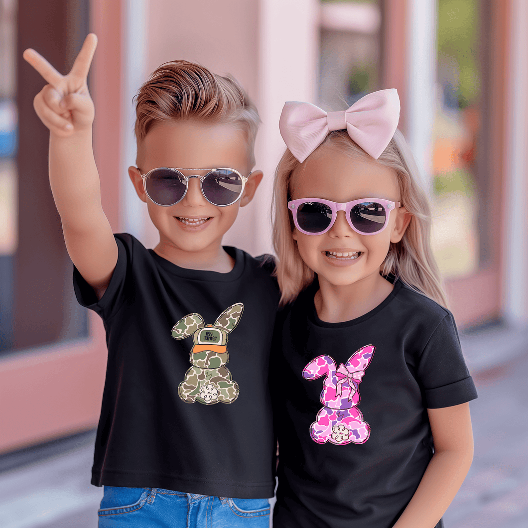 Boy Easter Bunny Youth Short Sleeve Shirt