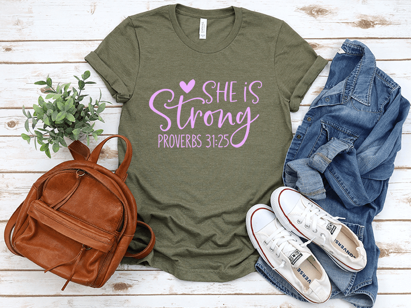 She Is Strong Short Sleeve Shirt