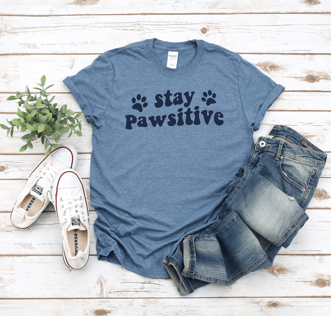 Stay Pawsitive Short Sleeve Shirt